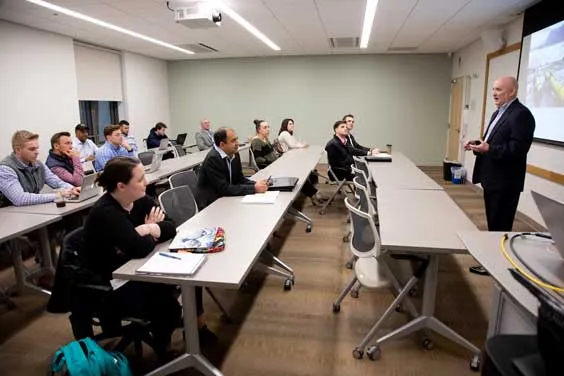 graduate students in classroom